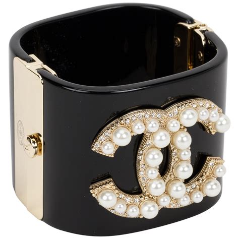 chanel bracelet with small shapes and chain|chanel cuff bracelet price.